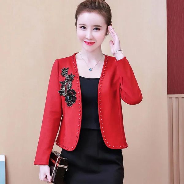 women's jackets 2021 autumn western style dress fashion shawl female small fragrance embroidered short coat, Black;brown
women's jackets 2021 autumn western style dress fashion shawl female small fragrance embroidered short coat, Black;brown