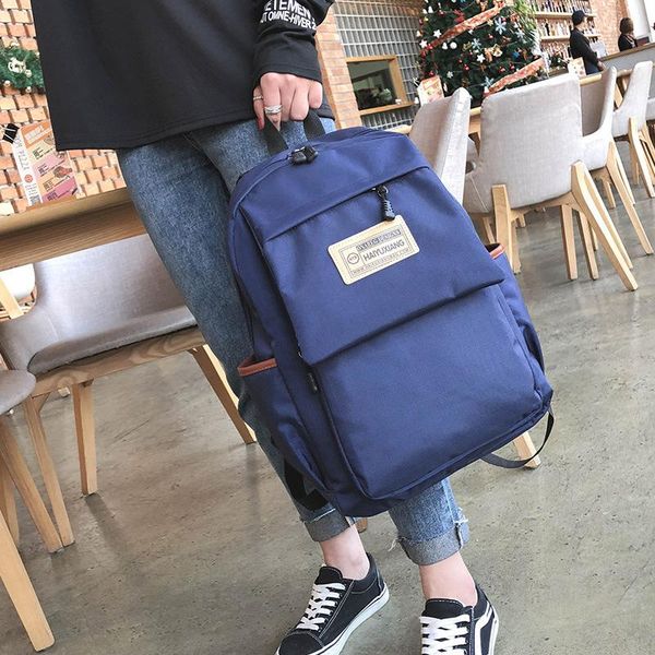 style solid color canvas women's backpack casual tide ride shoulder men's bag school bags
style solid color canvas women's backpack casual tide ride shoulder men's bag school bags