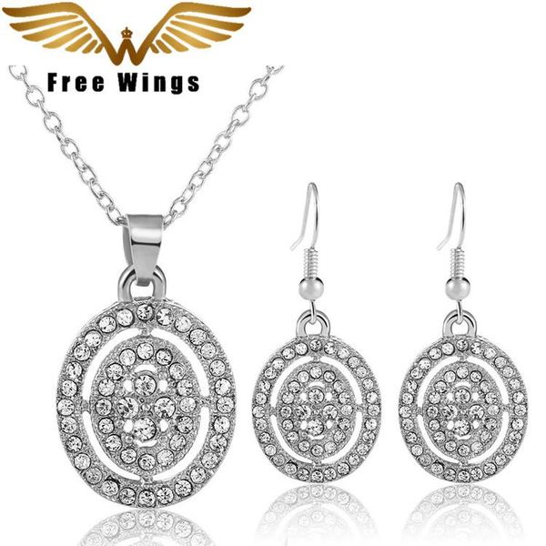 earrings & necklace arrival crystal wedding jewelry sets rhinestones oval fashion for women, Silver
earrings & necklace arrival crystal wedding jewelry sets rhinestones oval fashion for women, Silver