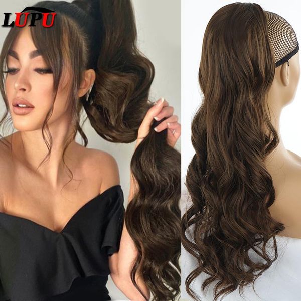 synthetic wigs lupu long body wave drawstring ponytail fake hair hairpieces for women clip in pony tail black blonde
synthetic wigs lupu long body wave drawstring ponytail fake hair hairpieces for women clip in pony tail black blonde