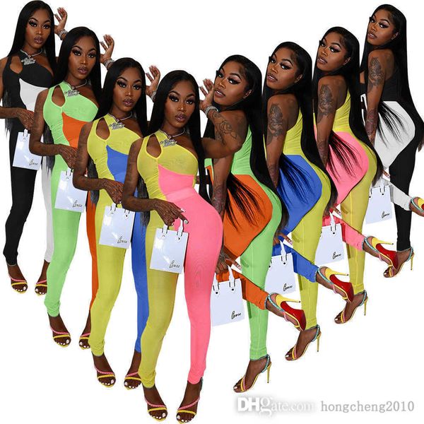designer women jumpsuits split sleeveless one shoulder rompers contrast color irregular hollow out skinny bodysuit clubwear s-xxl, Black;white
designer women jumpsuits split sleeveless one shoulder rompers contrast color irregular hollow out skinny bodysuit clubwear s-xxl, Black;white