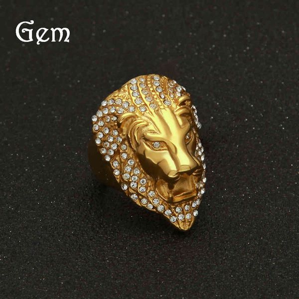 ring hip hop men's stainless steel vacuum plating color preserving diamond inlaid lion head, Silver
ring hip hop men's stainless steel vacuum plating color preserving diamond inlaid lion head, Silver