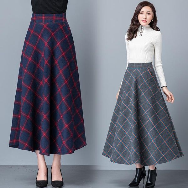 skirts england style red plaid high waist long woolen plus size 4xl a line pleated 2021 winter women tartan, Black
skirts england style red plaid high waist long woolen plus size 4xl a line pleated 2021 winter women tartan, Black