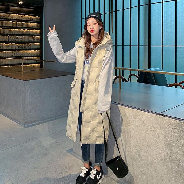 women's vests 2021 winter down padded vest jacket women korean version loose mid-length thick hooded, Black;white
women's vests 2021 winter down padded vest jacket women korean version loose mid-length thick hooded, Black;white
