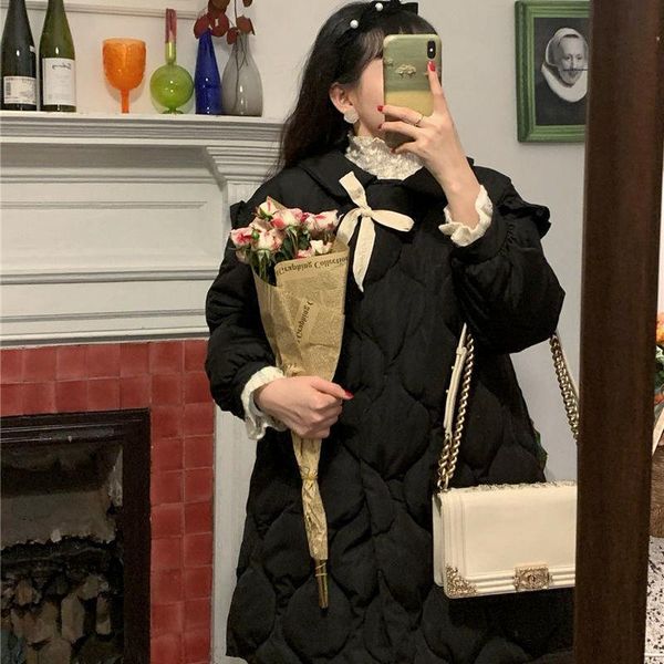 women's down & parkas hstar retro girly bow-knot cotton-padded jacket winter sweet and age-reducing small thick mid-length padded, Black
women's down & parkas hstar retro girly bow-knot cotton-padded jacket winter sweet and age-reducing small thick mid-length padded, Black