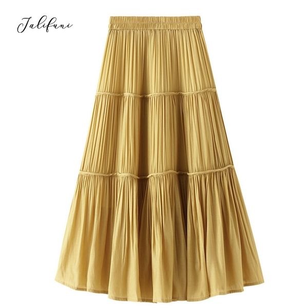 korean style quality long skirt for women new solid leisure a-line cake skirts spring autumn winter fashion pleated skirt 210415, Black
korean style quality long skirt for women new solid leisure a-line cake skirts spring autumn winter fashion pleated skirt 210415, Black