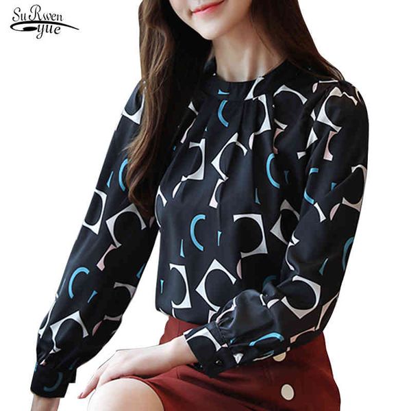 chemisier femme fashion clothing casual long sleeve chiffon blouse women print o-neck shirt white black autumn 6053 50 210508
chemisier femme fashion clothing casual long sleeve chiffon blouse women print o-neck shirt white black autumn 6053 50 210508