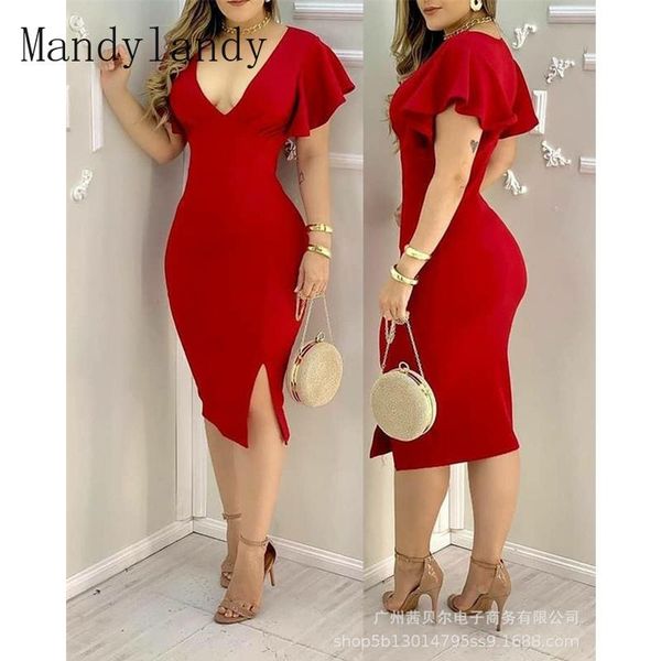 ethnic clothing mandylandy women elegant summer skinny bodycon dress lady short ruffle sleeve deep v neck corset slim fit pencil, Red
ethnic clothing mandylandy women elegant summer skinny bodycon dress lady short ruffle sleeve deep v neck corset slim fit pencil, Red