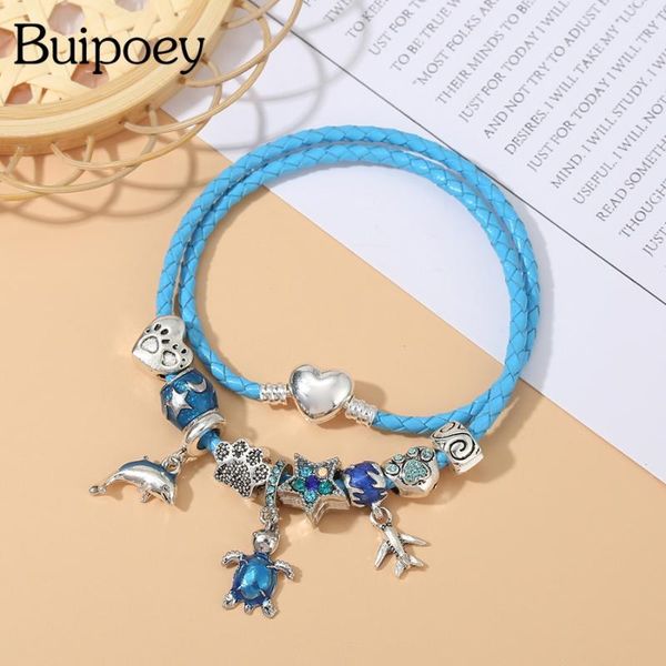charm bracelets bohemia ocean style leather for women men star footprint heart beads dolphin pendant airplane bracelet gifts, Golden;silver
charm bracelets bohemia ocean style leather for women men star footprint heart beads dolphin pendant airplane bracelet gifts, Golden;silver