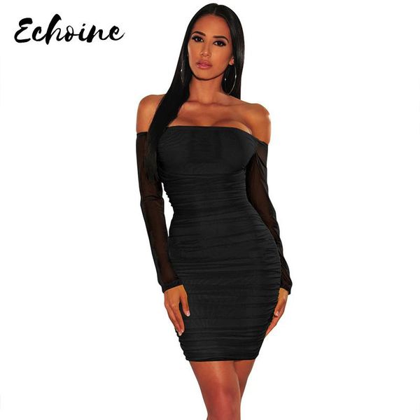 casual dresses echoine slash neck women mesh transparent off shoulder tie up bodycon mini dress night club party plus size vestido, Black;gray
casual dresses echoine slash neck women mesh transparent off shoulder tie up bodycon mini dress night club party plus size vestido, Black;gray