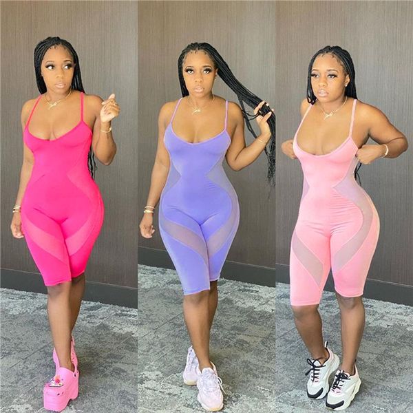 women rompers sleeveless solid see-through halter jumpsuit lady bodycon playsuit slim short pants female bodysuit women's jumpsuits &, Black;white
women rompers sleeveless solid see-through halter jumpsuit lady bodycon playsuit slim short pants female bodysuit women's jumpsuits &, Black;white
