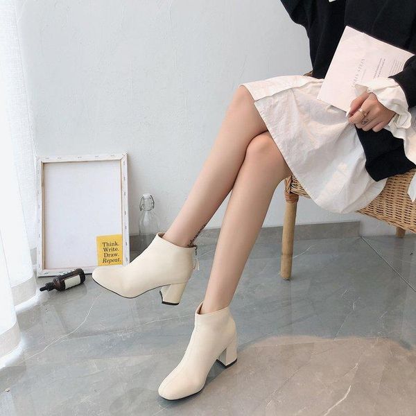 boots british style women's 2021 autumn thick heel ladies single wild square toe net red short, Black
boots british style women's 2021 autumn thick heel ladies single wild square toe net red short, Black