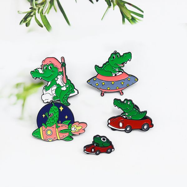 cartoon crocodile lapel pins enamel badges women's anime brooches on backpack cute frog hijab pins metal decorative mini badges, Blue
cartoon crocodile lapel pins enamel badges women's anime brooches on backpack cute frog hijab pins metal decorative mini badges, Blue