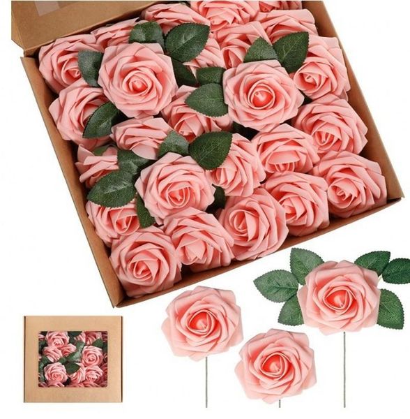 decorative flowers & wreaths 25pcs artificial flower simulation rose diy wedding bouquet white bridal shower center furnishing party table d
decorative flowers & wreaths 25pcs artificial flower simulation rose diy wedding bouquet white bridal shower center furnishing party table d