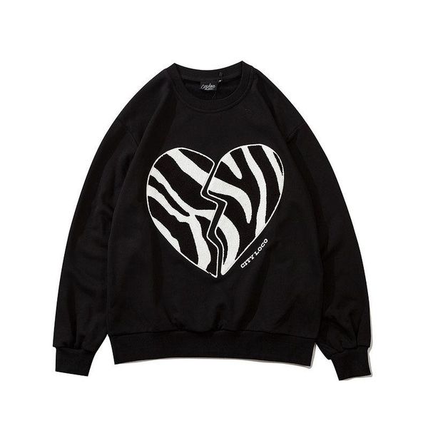 men's hoodies & sweatshirts tkpa 2021 fall trend heart-shaped embroidered round neck sweater campus wear men set hip hop loose couple c, Black
men's hoodies & sweatshirts tkpa 2021 fall trend heart-shaped embroidered round neck sweater campus wear men set hip hop loose couple c, Black