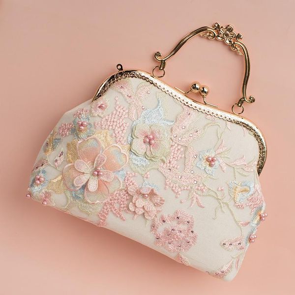 evening bags women lace pink pearl beaded frame lady tote vintage solid clear bag handbag with white cotton fabric
evening bags women lace pink pearl beaded frame lady tote vintage solid clear bag handbag with white cotton fabric