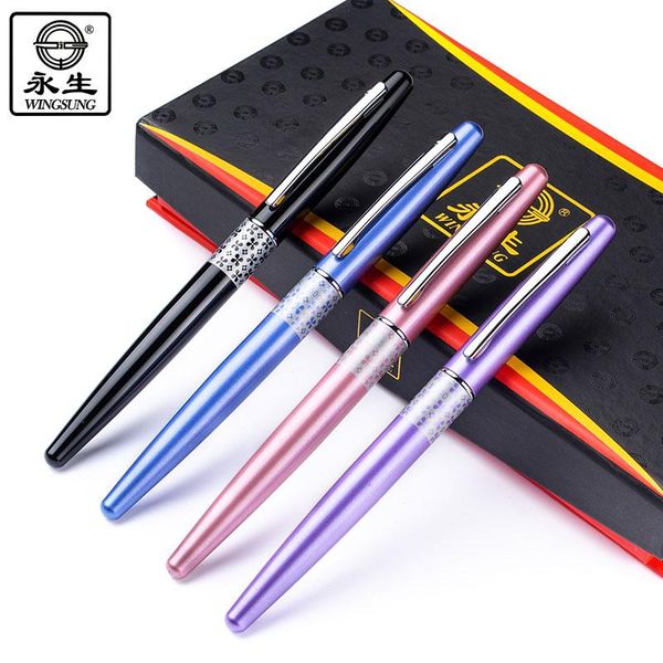 fountain pens exquisite silver clip black blue purple pink hooded nib pen wingsung 5005 student ink writing school supplies
fountain pens exquisite silver clip black blue purple pink hooded nib pen wingsung 5005 student ink writing school supplies
