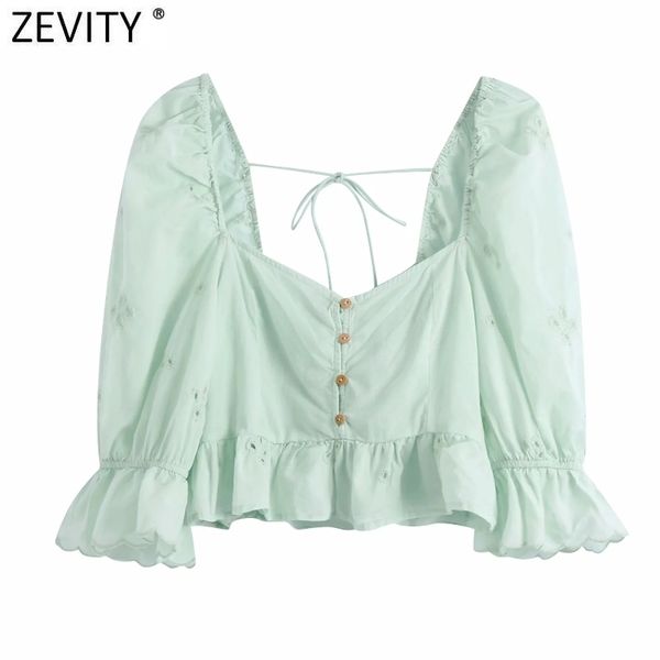 zevity women pleats puff sleeve hollow out embroidery short smock shirts lady ruffles blouse roupas femininas blusas ls9237 210419, White
zevity women pleats puff sleeve hollow out embroidery short smock shirts lady ruffles blouse roupas femininas blusas ls9237 210419, White