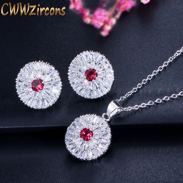 earrings & necklace cwwzircons 2021 trendy women pendant and jewelry sparkling round cut cz stone sets for ladies t084, Silver
earrings & necklace cwwzircons 2021 trendy women pendant and jewelry sparkling round cut cz stone sets for ladies t084, Silver