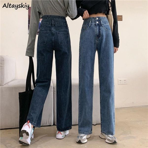 women's jeans women retro straight denim trousers high waist all-match spring streetwear korean style casual fashion zipper mujer bf, Blue
women's jeans women retro straight denim trousers high waist all-match spring streetwear korean style casual fashion zipper mujer bf, Blue