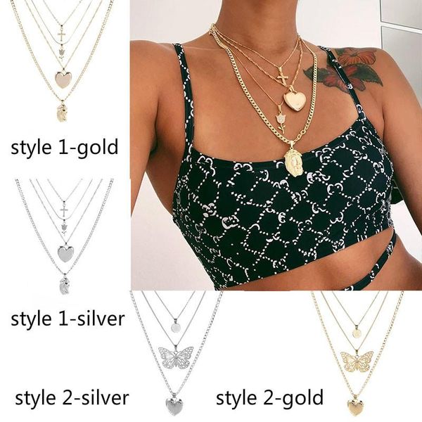 multilayer lady cross butterfly peach heart flower person head pendant necklace neck bohemian gold carved beach necklaces, Silver
multilayer lady cross butterfly peach heart flower person head pendant necklace neck bohemian gold carved beach necklaces, Silver