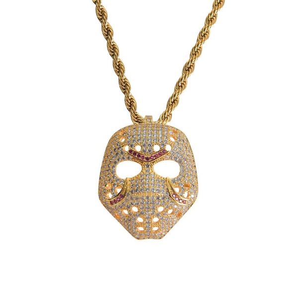 pendant necklaces hip hop crystal necklace for women micro inlaid zircon stainless steel chain mask girl men female male, Silver
pendant necklaces hip hop crystal necklace for women micro inlaid zircon stainless steel chain mask girl men female male, Silver