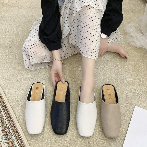 slippers flat shoes female square toe woman's slides mules for women 2021 butterfly-knot fashion cover soft luxury pu basic, Black
slippers flat shoes female square toe woman's slides mules for women 2021 butterfly-knot fashion cover soft luxury pu basic, Black