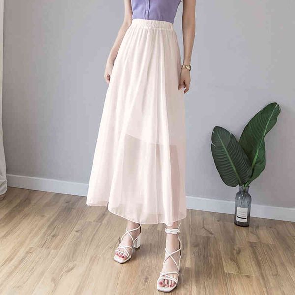 Skirts Summer Chiffon Womens Solid Color Pleated Skirt Loose Slim Chic High Waist Femme Jupe Elastic O1TN, Black
Skirts Summer Chiffon Womens Solid Color Pleated Skirt Loose Slim Chic High Waist Femme Jupe Elastic O1TN, Black