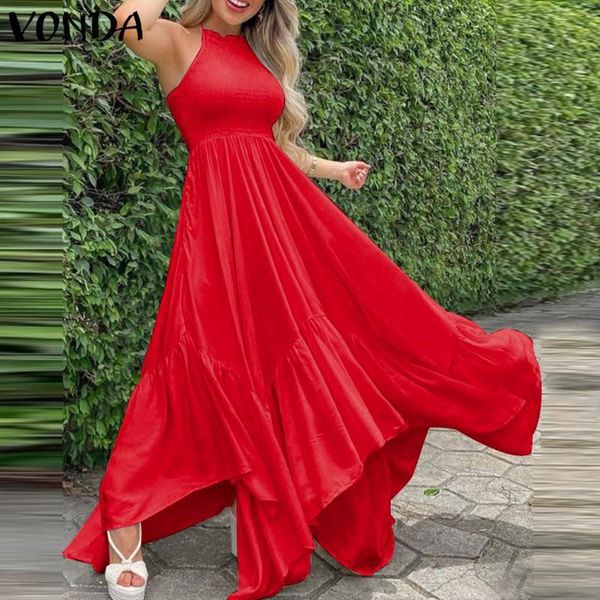 casual dresses vonda women sleeveless backless maxi long dress ladies elegant robe plus size bohemian vestidos s-5xl sundress femme, Black;gray
casual dresses vonda women sleeveless backless maxi long dress ladies elegant robe plus size bohemian vestidos s-5xl sundress femme, Black;gray