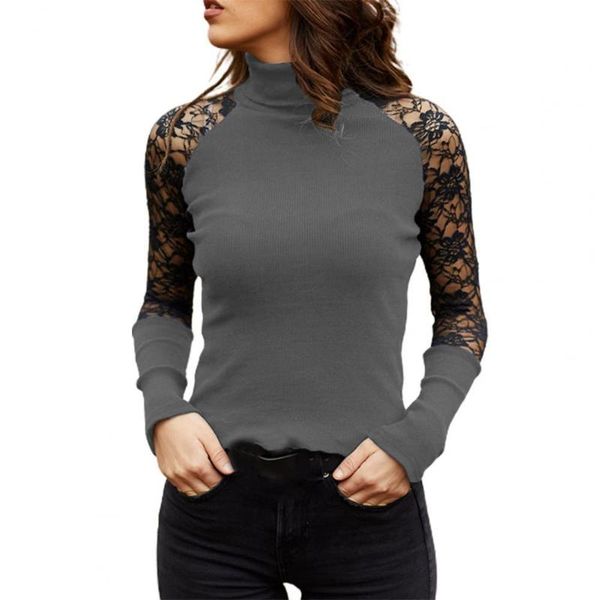 women's blouses & shirts woman mock neck lace stitching solid color pit strip pullover blouse female clothing plus size 5 colo, White
women's blouses & shirts woman mock neck lace stitching solid color pit strip pullover blouse female clothing plus size 5 colo, White
