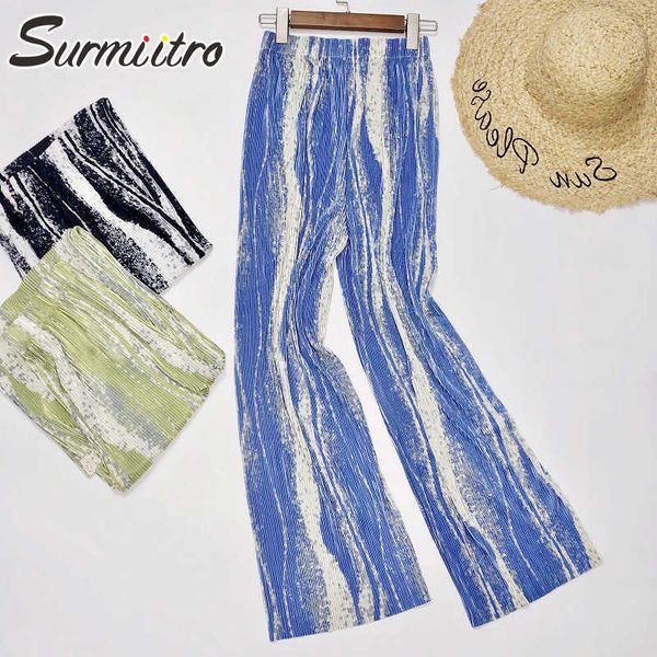 surmiitro summer water ripple tie-dye wide leg long pleated pants women korean floor length high waist trousers female 210712, Black;white
surmiitro summer water ripple tie-dye wide leg long pleated pants women korean floor length high waist trousers female 210712, Black;white