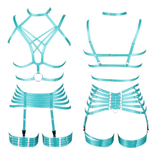 jade green full body harness bra elastic adjust plus size cage bra hollow out strap garters belt goth rave lingerie set, Black;white
jade green full body harness bra elastic adjust plus size cage bra hollow out strap garters belt goth rave lingerie set, Black;white