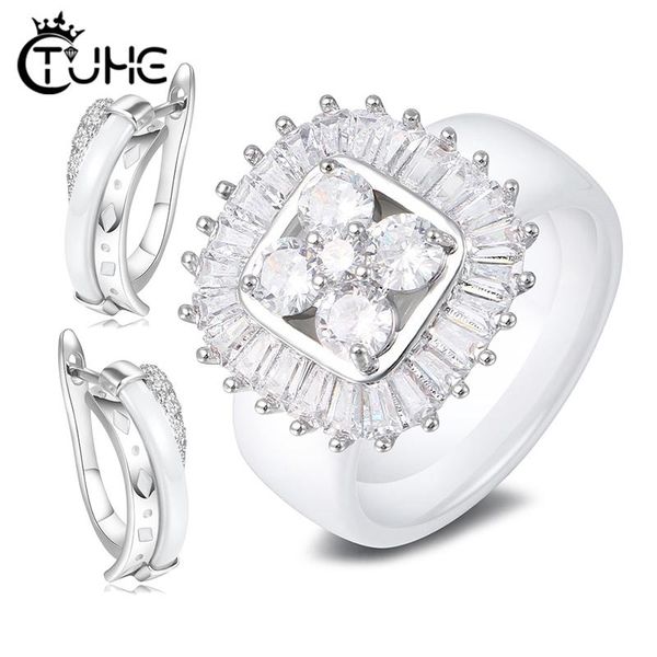 earrings & necklace ceramic set women jewelry classy sparking crystal stud ring dress accessories wedding for, Silver
earrings & necklace ceramic set women jewelry classy sparking crystal stud ring dress accessories wedding for, Silver