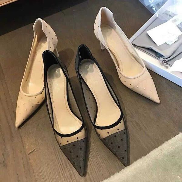 high version d family women's shoes summer 2021 low pure color mesh sandals wear pointed high heels, Black
high version d family women's shoes summer 2021 low pure color mesh sandals wear pointed high heels, Black