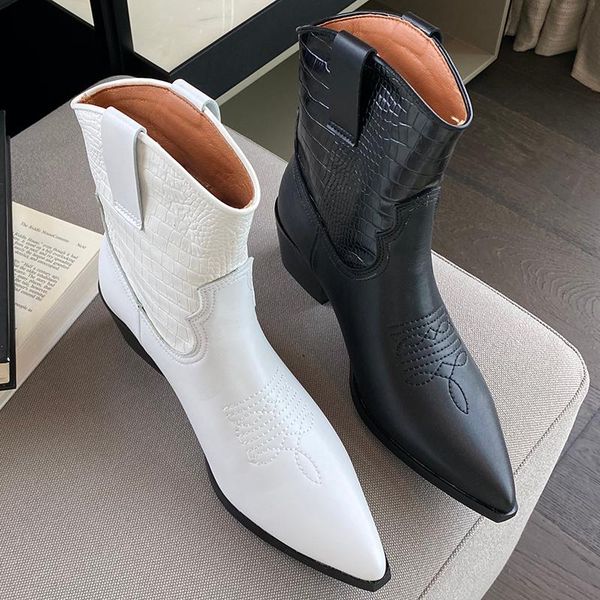 boots 2021 winter fashion women sewing white ankle square high heels pointed toe black short ladies valentine shoes
boots 2021 winter fashion women sewing white ankle square high heels pointed toe black short ladies valentine shoes