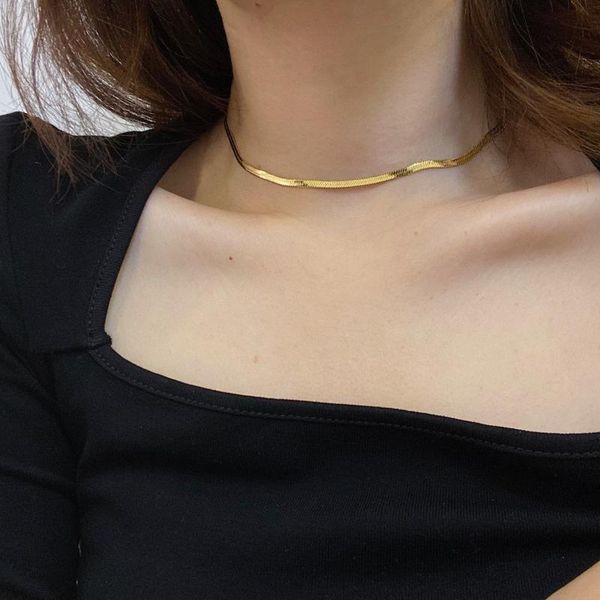 chains stainless steel snake chain female gold silver color fashion necklaces for women girls chokers long
chains stainless steel snake chain female gold silver color fashion necklaces for women girls chokers long