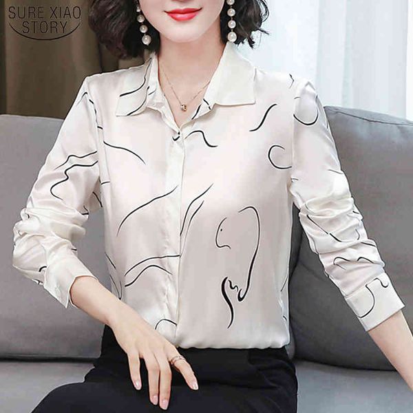 office lady printing button cardigan blouse autumn long sleeve silk shirt women plus size ladies clothing 10722 210415, White
office lady printing button cardigan blouse autumn long sleeve silk shirt women plus size ladies clothing 10722 210415, White