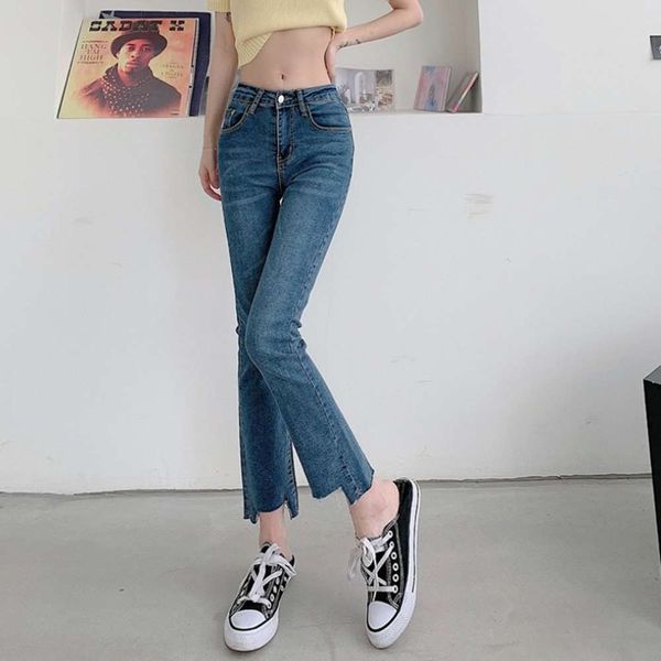 nine point pants autumn women's year's products show high and thin, large size micro flared pants, popular this, Blue
nine point pants autumn women's year's products show high and thin, large size micro flared pants, popular this, Blue