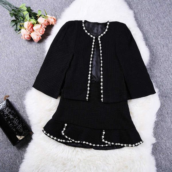 two piece dress winter spring runway cardigan cape style beaded jacket femme coat +short ruffles skirt 2 pcs women black bead 9xlg, White
two piece dress winter spring runway cardigan cape style beaded jacket femme coat +short ruffles skirt 2 pcs women black bead 9xlg, White