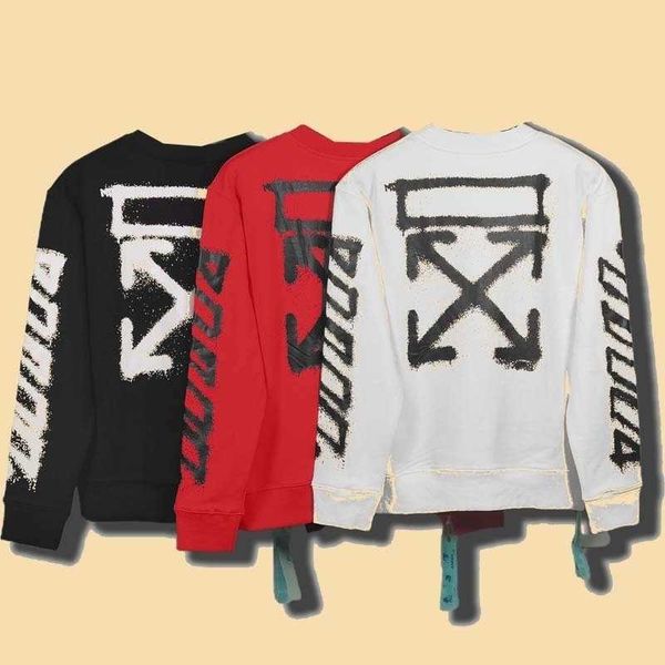 high version off21s terry collar sweater behind graffiti spray classic arrows pattern couple0, Black
high version off21s terry collar sweater behind graffiti spray classic arrows pattern couple0, Black