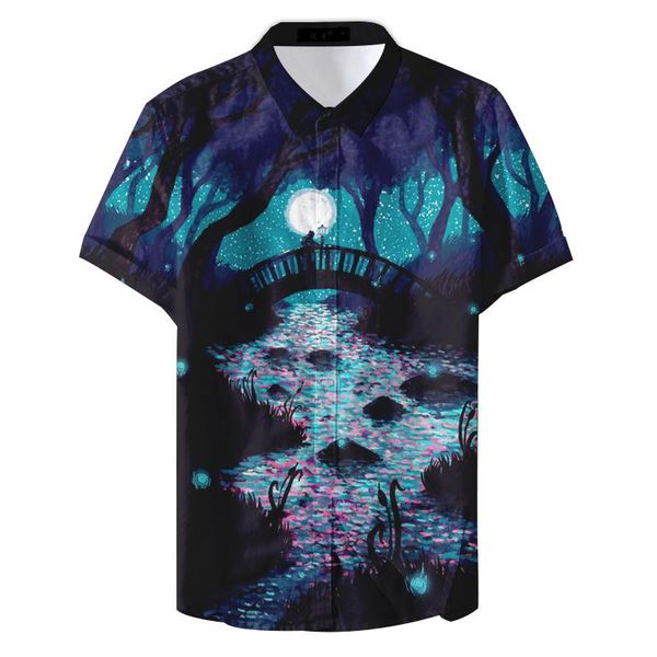 men's casual shirts 2021 summer fashion trending hip hop night river custom, White;black
men's casual shirts 2021 summer fashion trending hip hop night river custom, White;black