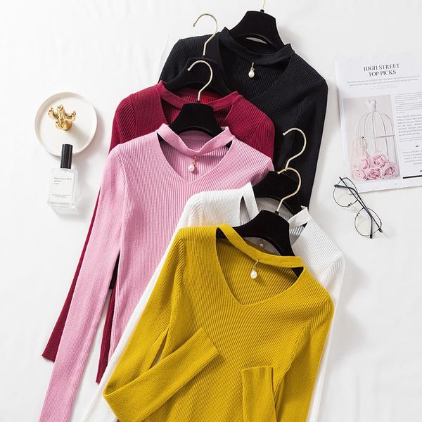 women's sweaters women basic knitted sweater 2021 autumn winter soft v neck skinny ladied pink grey pullovers clothes, White;black
women's sweaters women basic knitted sweater 2021 autumn winter soft v neck skinny ladied pink grey pullovers clothes, White;black