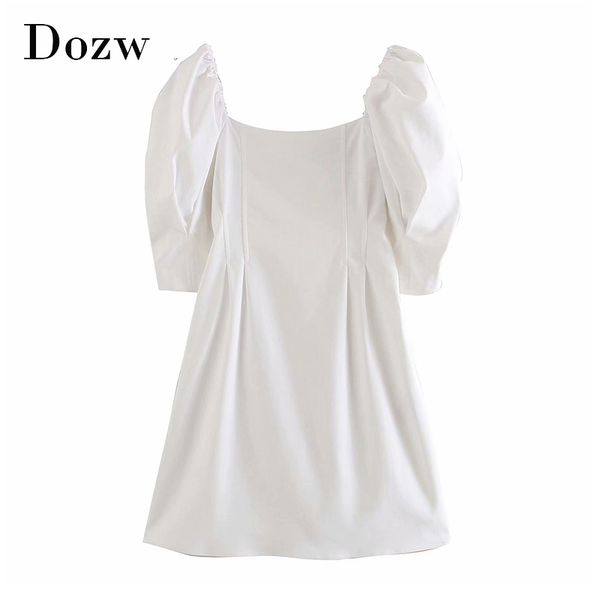 summer elegant white mini dress women fashion puff sleeve pleated party dresses square collar casual tunic dress vestidos 210414, Black;gray
summer elegant white mini dress women fashion puff sleeve pleated party dresses square collar casual tunic dress vestidos 210414, Black;gray