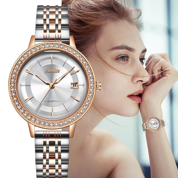 wristwatches 2021 rose gold women watches laides dress business fashion casual waterproof quartz calendar wristwatch, Slivery;brown
wristwatches 2021 rose gold women watches laides dress business fashion casual waterproof quartz calendar wristwatch, Slivery;brown