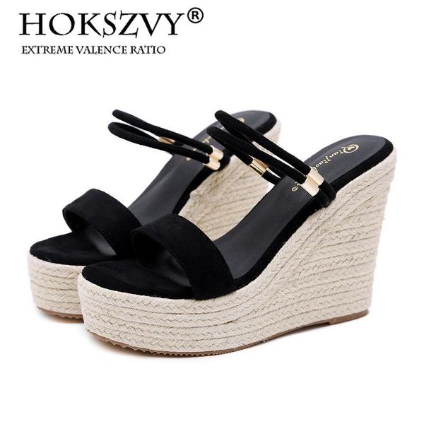 summer thick bottom slope heel shallow mouth women's shoes suede waterproof platform open toe high sandals, Black
summer thick bottom slope heel shallow mouth women's shoes suede waterproof platform open toe high sandals, Black
