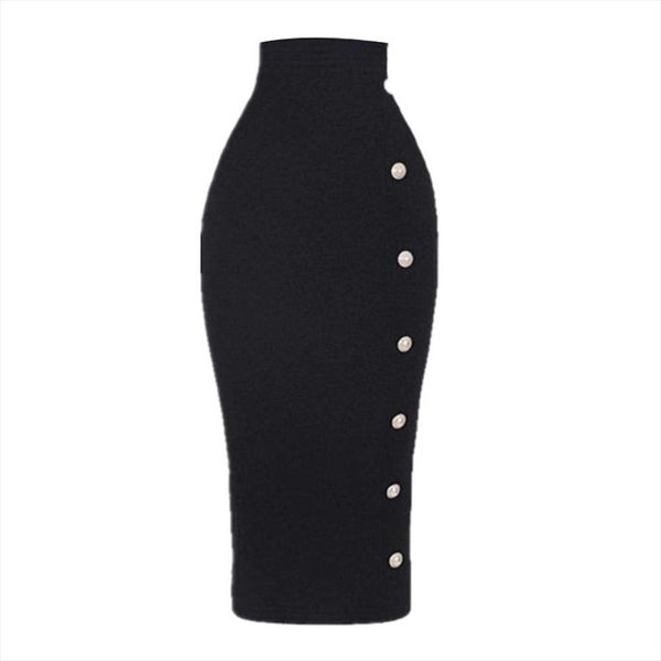 arrival button black bodycon bandage women skirt designer high waist street party club pencil 75cm
arrival button black bodycon bandage women skirt designer high waist street party club pencil 75cm