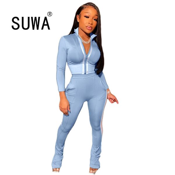 product two piece set front zipper long-sleeve jacket + high waist stacked legging pants fall winter women clothing 210525, White
product two piece set front zipper long-sleeve jacket + high waist stacked legging pants fall winter women clothing 210525, White