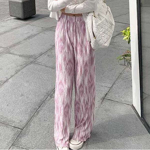 sad wide-leg pants summer thin seaside vacation high waist straight noodle s 210531, Black;white
sad wide-leg pants summer thin seaside vacation high waist straight noodle s 210531, Black;white