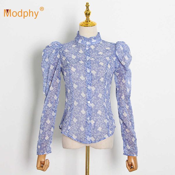 autumn fashion women's wood ear printed shirt stand-up collar retro puff sleeve button long 210527, White
autumn fashion women's wood ear printed shirt stand-up collar retro puff sleeve button long 210527, White