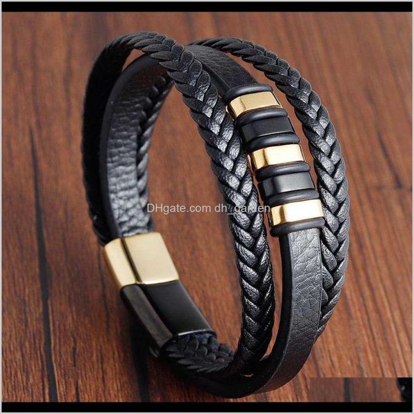 other bracelets drop delivery 2021 simple rope stainless steel braided bracelet leather multilayer jewelry for men d5lpi, Golden;silver
other bracelets drop delivery 2021 simple rope stainless steel braided bracelet leather multilayer jewelry for men d5lpi, Golden;silver
